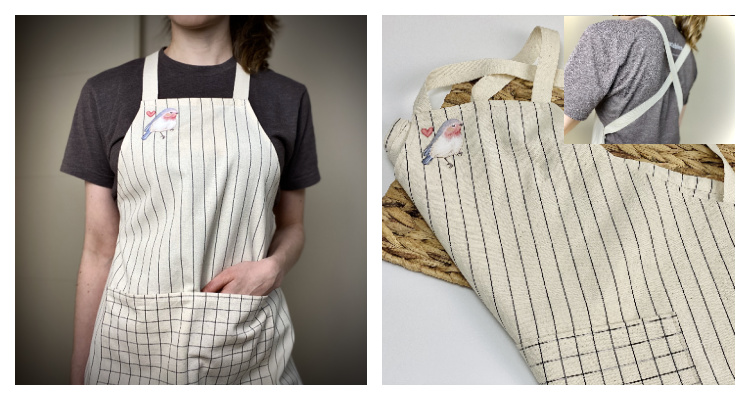 Cross Back Apron From Recycled Tablecloth Free Sewing Pattern