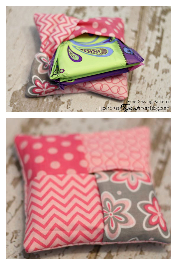 Fabric Sanitary Pad Pouch Free Sewing Pattern