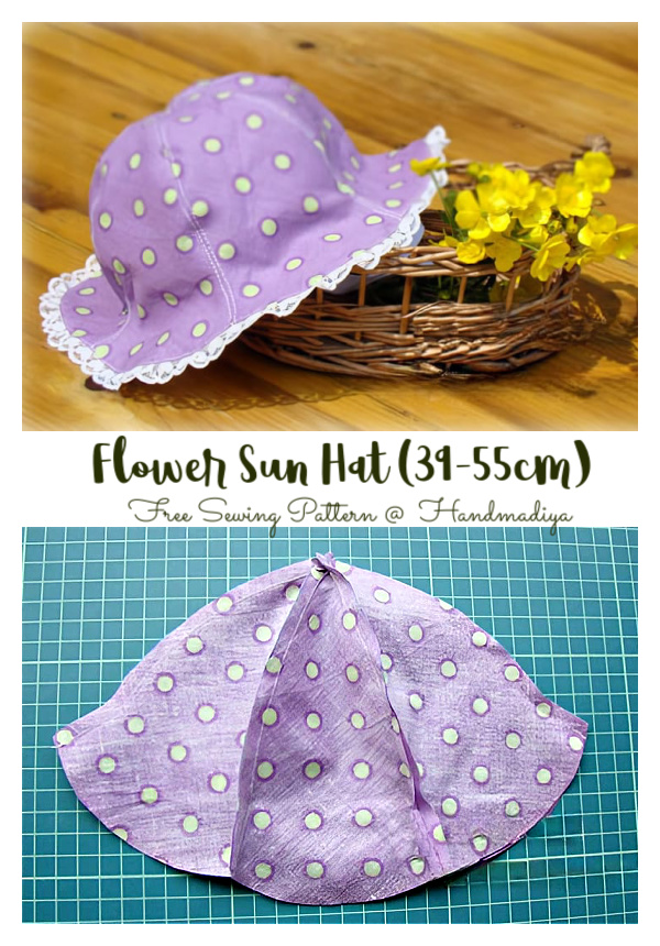 Flower Sun Hat Free Sewing Pattern