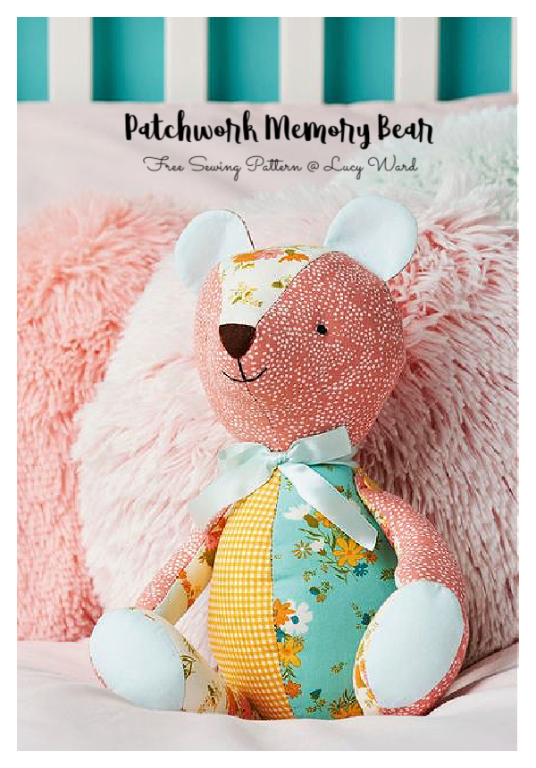 Patchwork Memory Bear Free Sewing Pattern