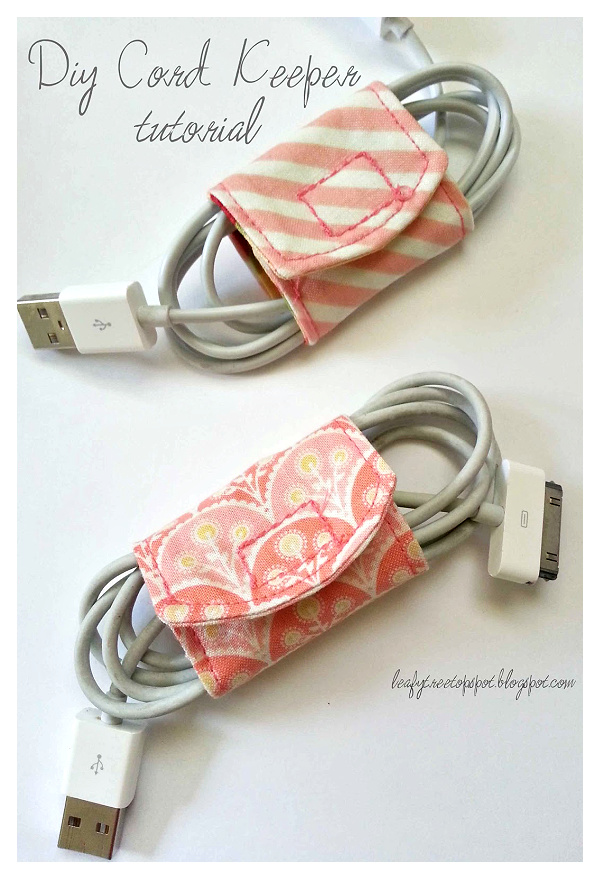 Cord Keeper From Fabric Scraps Free Sewing Tutorial