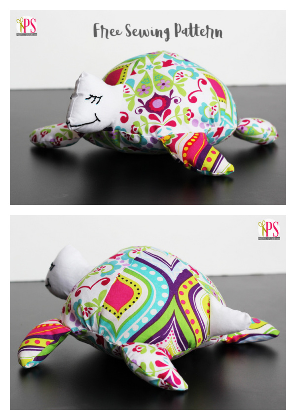 Sea Turtle Softie Free Sewing Pattern | Fabric Art DIY