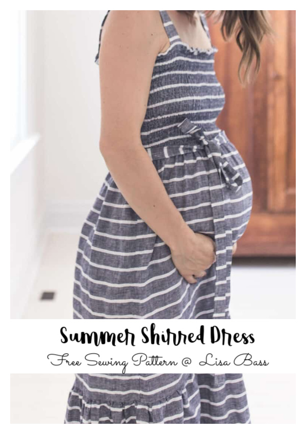 DIY Summer Shirred Dress Free Sewing Tutorial 