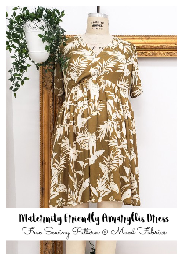 Summer Maternity Friendly Amaryllis Dress Free Sewing Pattern