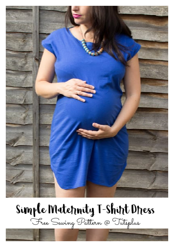 Simple Maternity T-Shirt Dress Free Sewing Tutorial