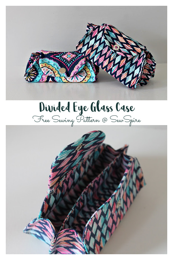 Divided Eye Glass Case Free Sewing Pattern