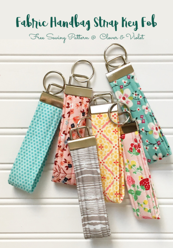 Fabric Handbag Strap Key Fob Free Sewing Tutorial + Video