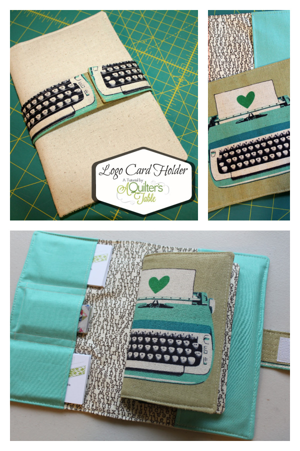 Fabric Logo Card Holder Free Sewing Pattern