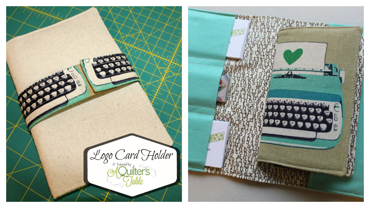 Fabric Logo Card Holder Free Sewing Pattern