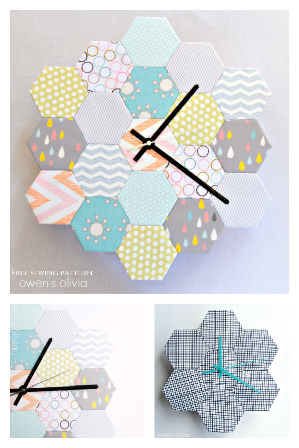 Fat Quarter Hexagon Clock Free Sewing Pattern