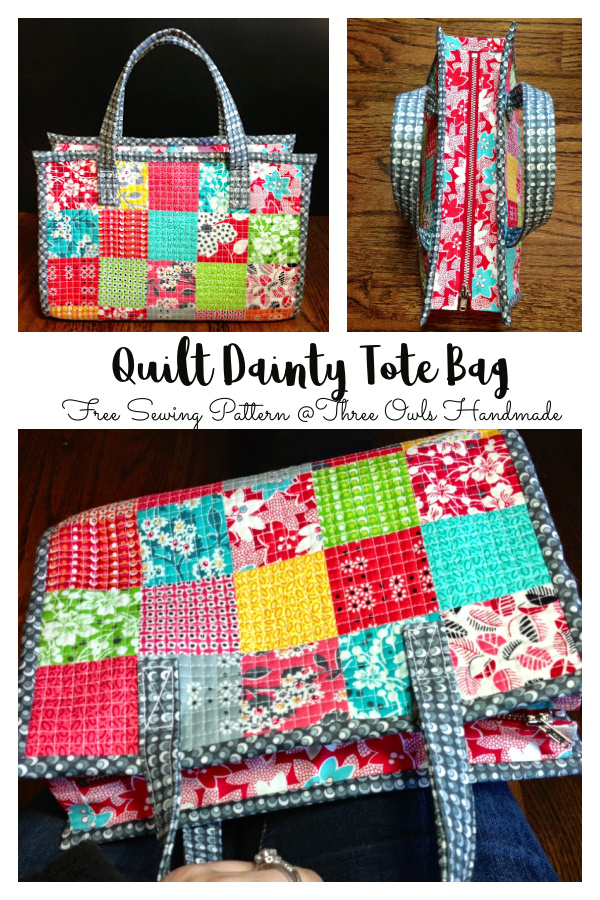 Quilt Dainty Tote Bag Free Sewing Pattern