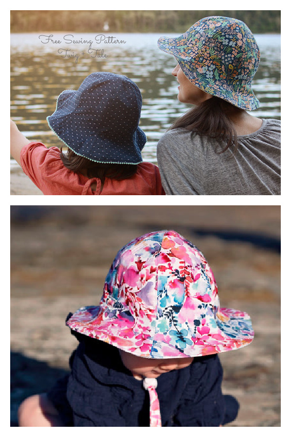 Fabric Flower Sun Hat Free Sewing Pattern