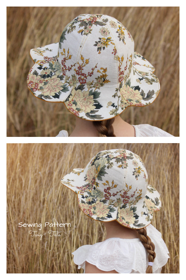 Fabric Flower Sun Hat Add On Sewing Pattern