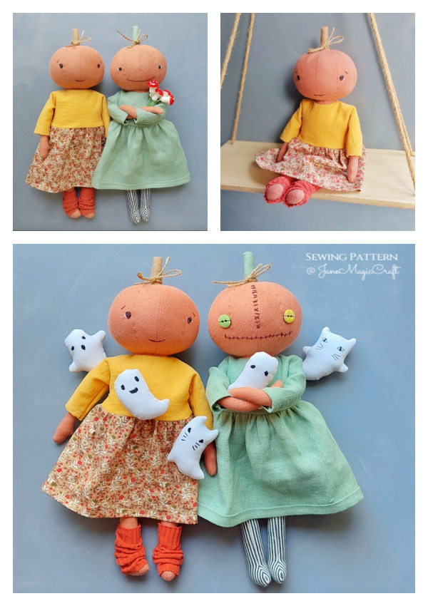 Fabric Pumpkin Doll Sewing Pattern