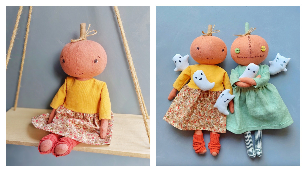 Fabric Pumpkin Doll Sewing Pattern