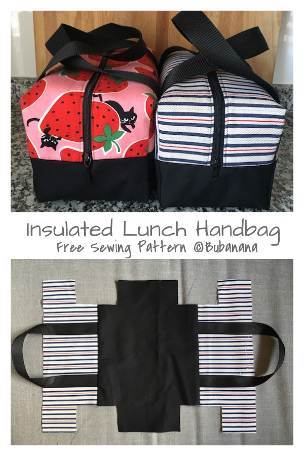 Insulated Lunch Handbag Free Sewing Pattern