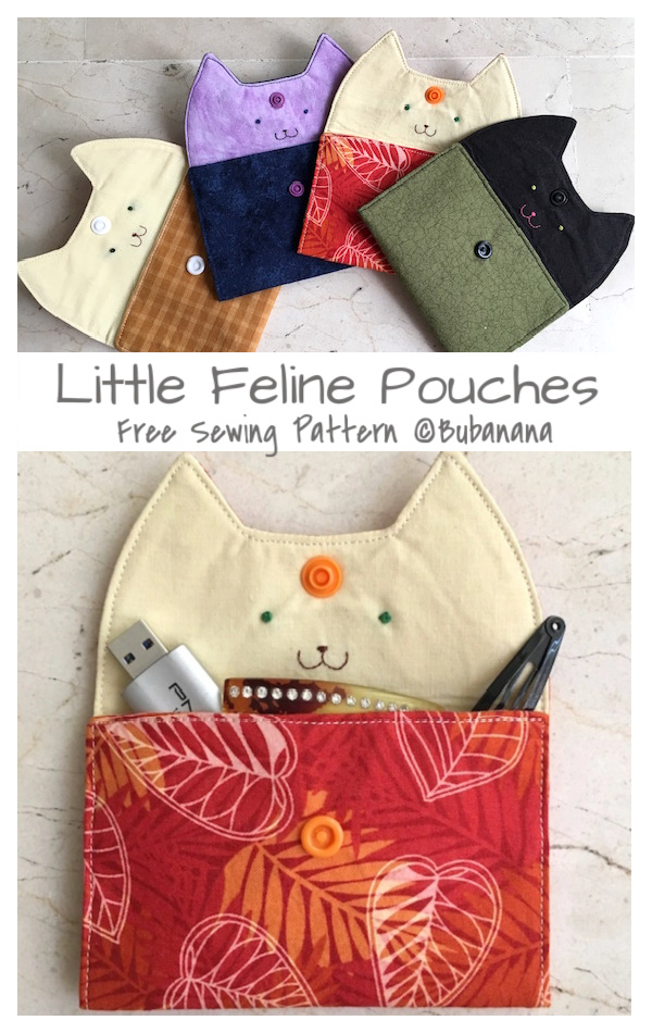 Little Cat Pouch Free Sewing Pattern