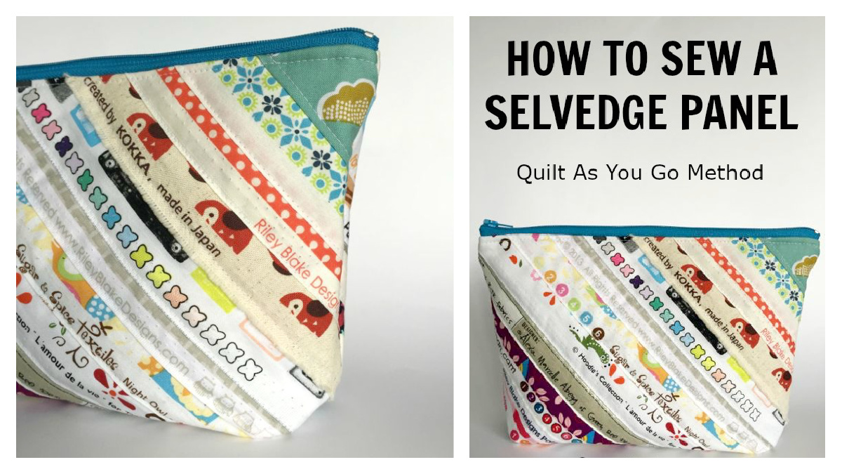 Quilt As You Go Selvedge Panel Free Sewing Tutorial