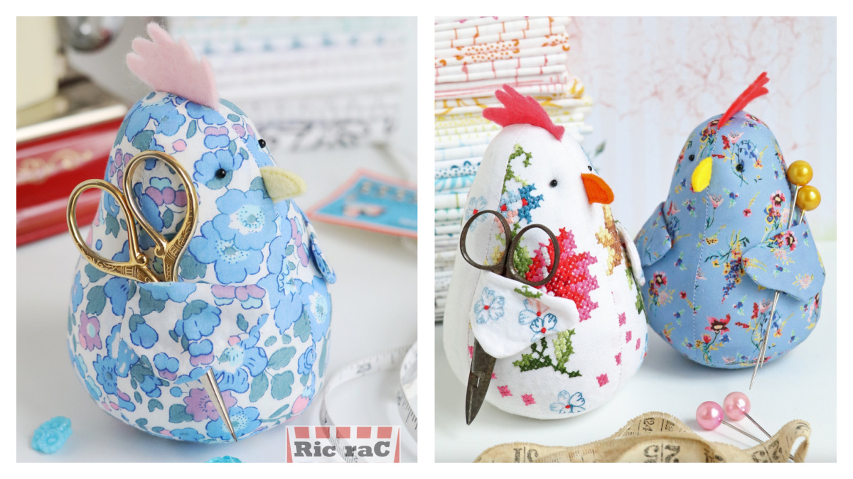 Fabric Chicken Scissor Holder Sewing Pattern