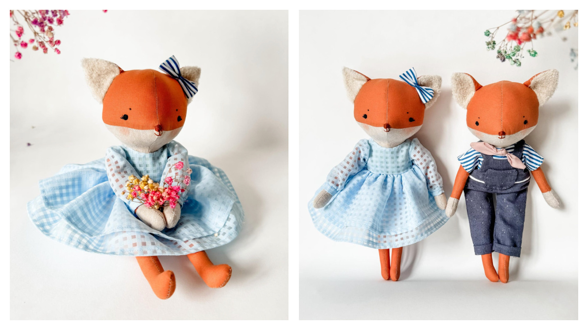 Fabric Fox Family Dolls Sewing Pattern