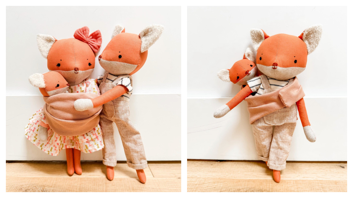 Fabric Fox Family Dolls Sewing Pattern