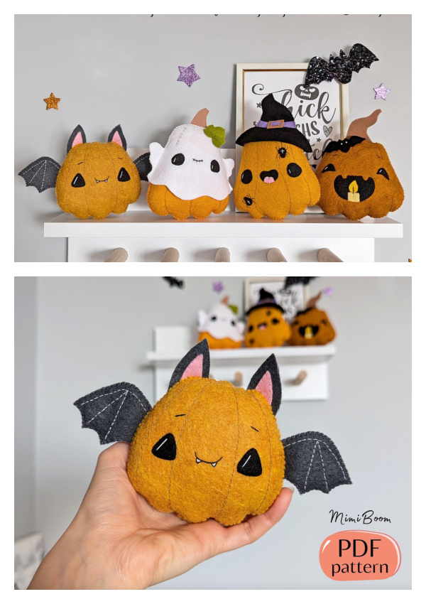 Felt Halloween Pumpkin Sewing Pattern