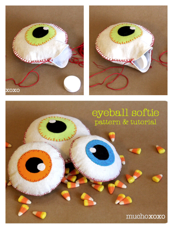 Halloween Eyeball Softie Free Sewing Pattern