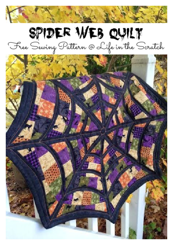 Halloween Spider Web Quilt Sewing Pattern