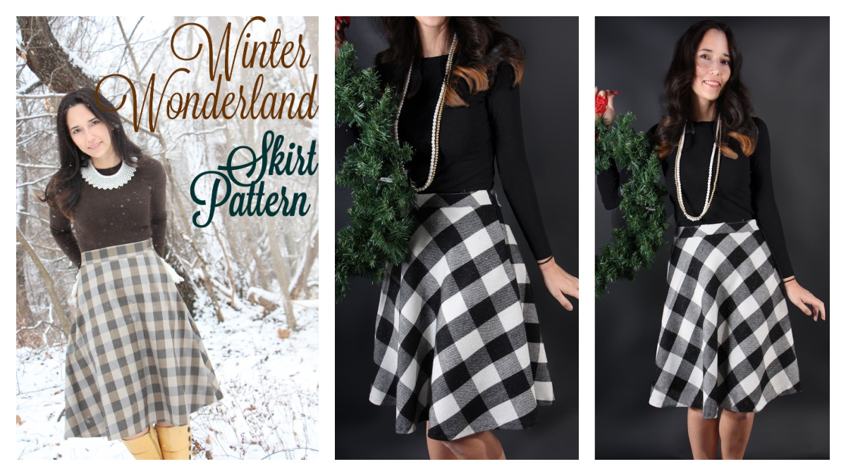 Winter Skirt Free Sewing Pattern