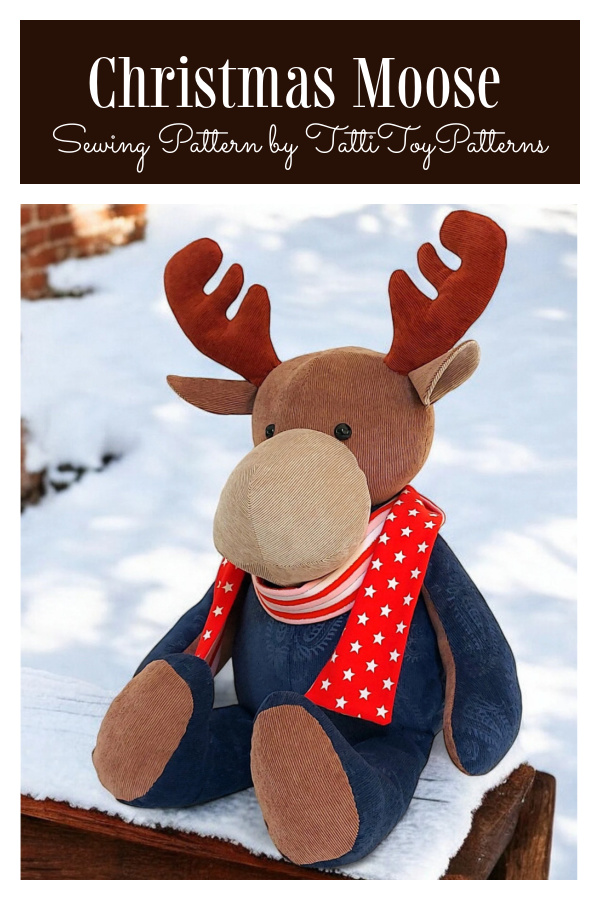 Moose stuffed animal sewing pattern online