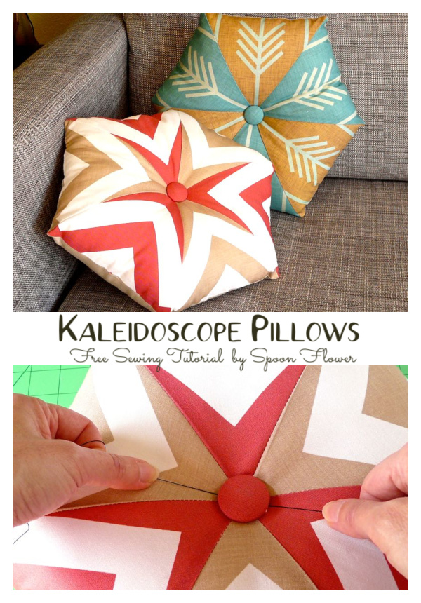 Fabric Kaleidoscope Pillow Free Sewing Pattern