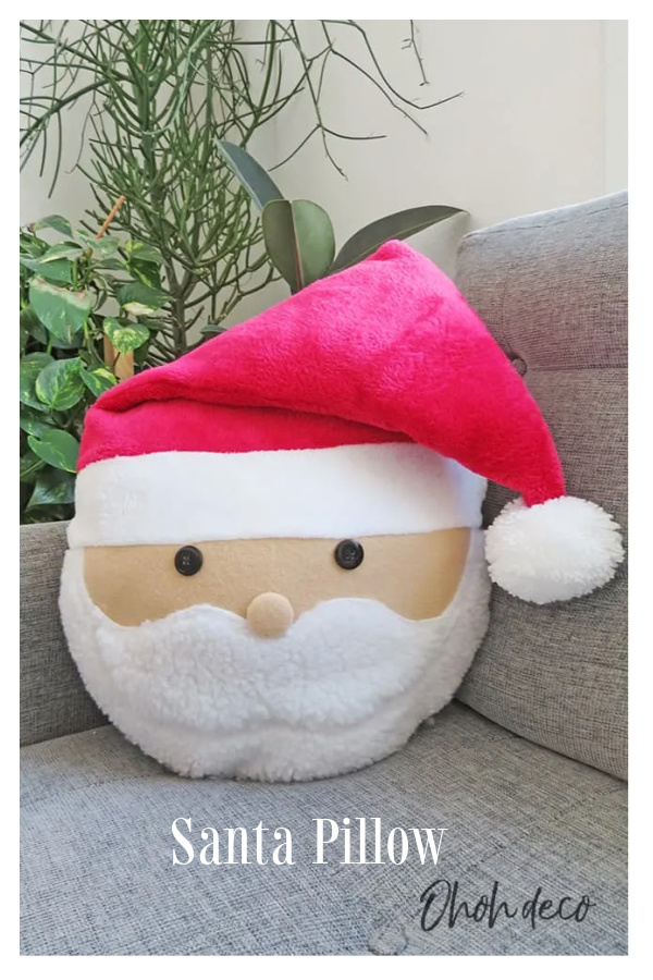 Fabric Santa Pillow Sewing Pattern