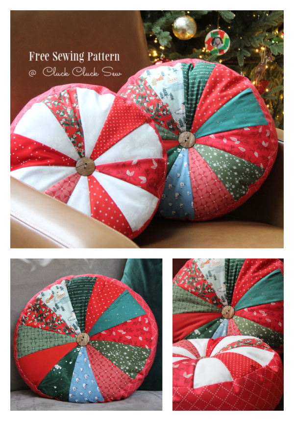 Christmas Sprocket Pillows Free Sewing Pattern