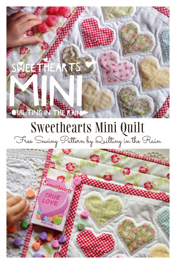 Sweethearts Mini Quilt Free Sewing Tutorial