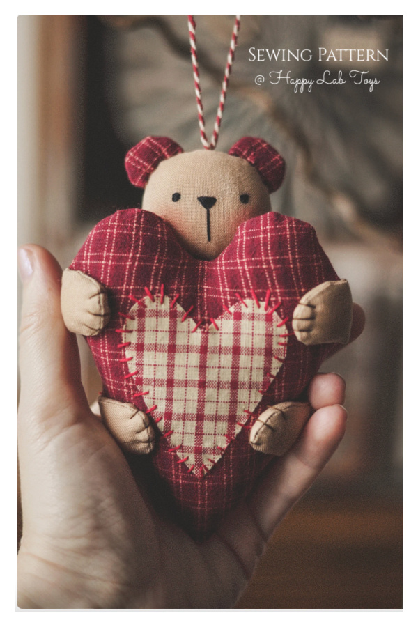 Valentines Day Bear Sewing Pattern