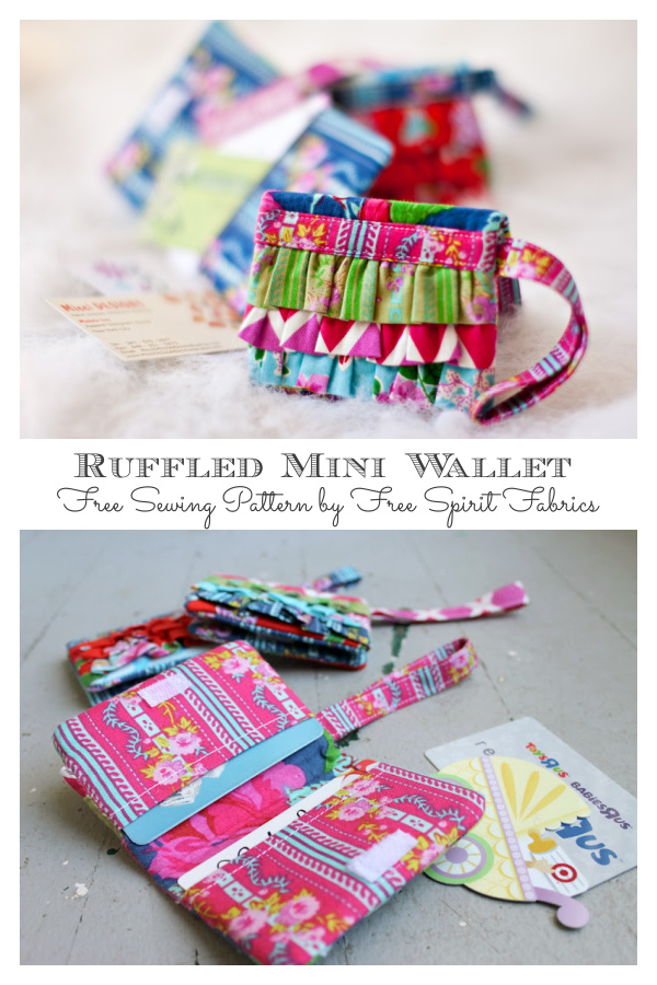 Fabric Ruffled Mini Wallet Free Sewing Pattern