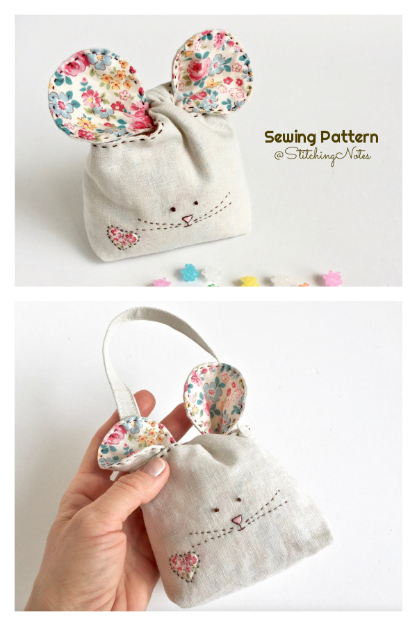 Cute Miss Mousy Bag Sewing Pattern