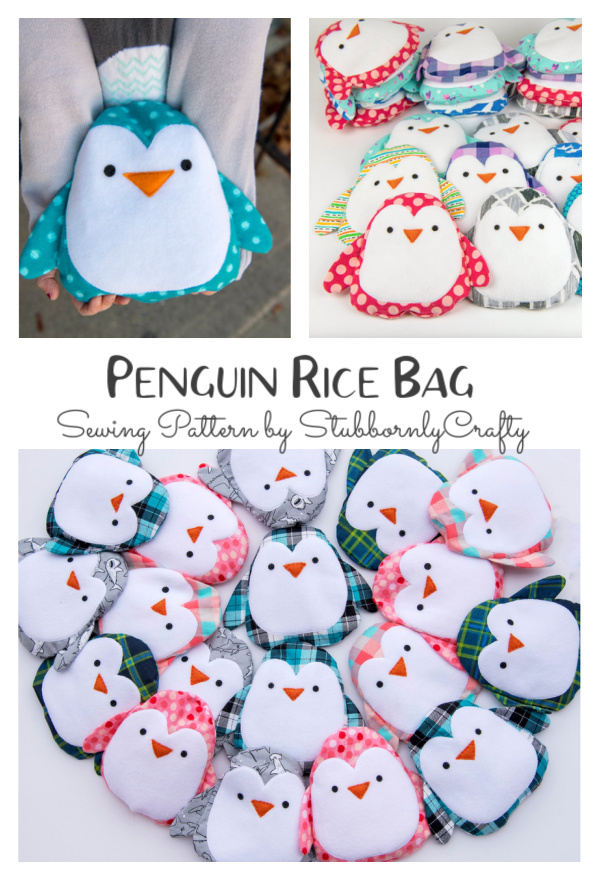 Fabric Penguin Rice Bag Sewing Pattern