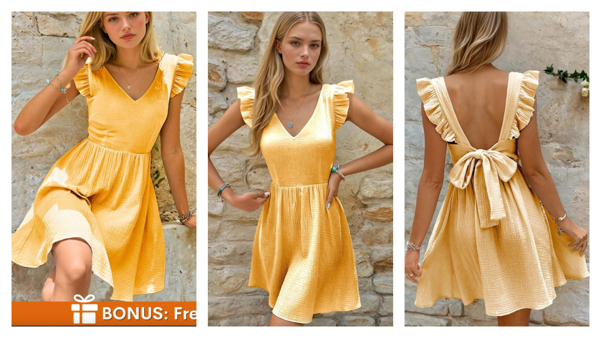 Back Tie Summer Dress Sewing Pattern