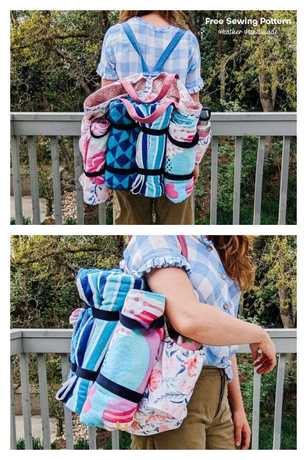 Backpack Beach Bag Free Sewing Pattern