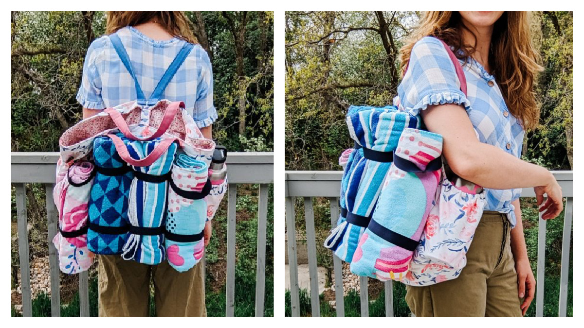 Backpack Beach Bag Free Sewing Pattern