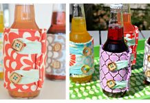 Fabric Koozies Bottle Wrap Free Sewing Pattern Fabric Koozies Bottle Wrap Free Sewing Pattern
