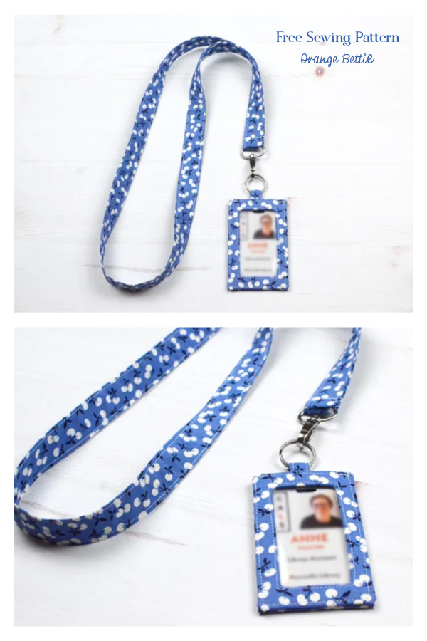 Fabric Lanyard and Badge Holder Free Sewing Pattern