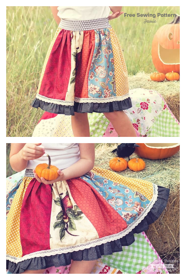 Girls Flat Front Panel Skirt Free Sewing Patterns