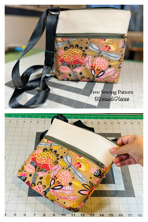 HuffnCuffs Koda Cross Body Bag Free Sewing Pattern