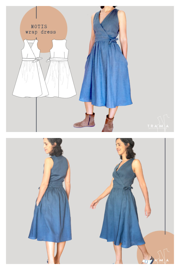 Motis Wrap Summer Dress Sewing Pattern
