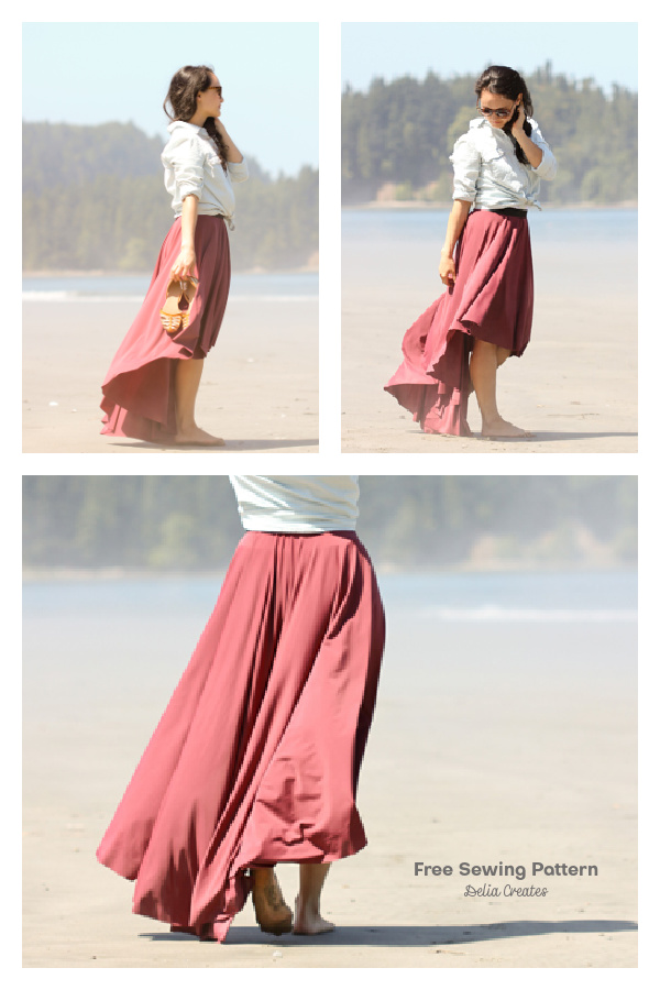 Easy Fabric Fishtail Circle Skirt Free Sewing Pattern