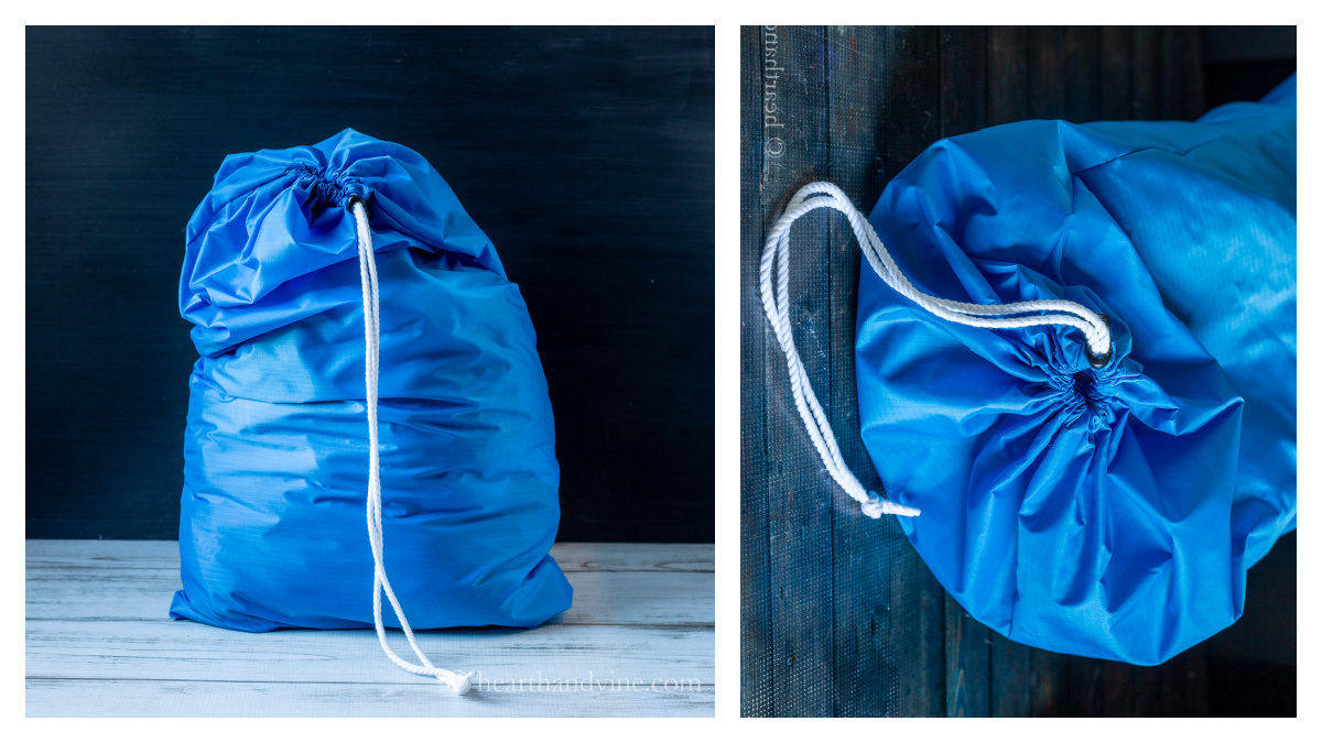 Easy Travel Drawstring Laundry Bag Free Sewing Tutorial