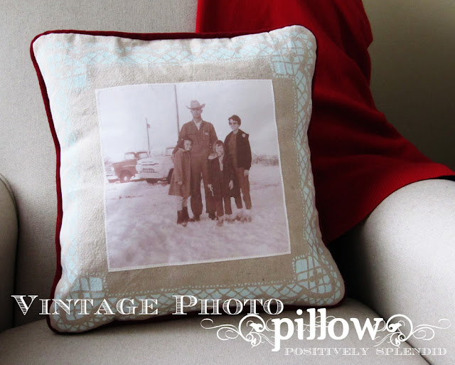 Vintage Photo Pillow Photo Transfer Onto Fabric DIY Tutorial