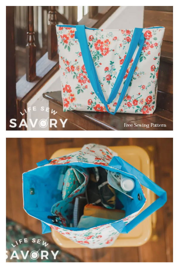 Pleather Summer Tote Bag Free Sewing Pattern